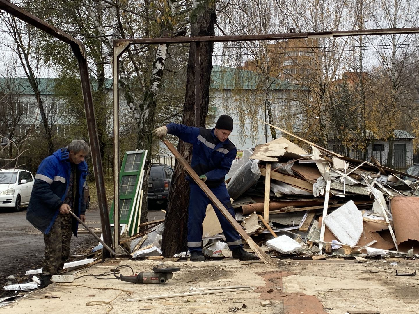 Демонтаж, Магазин, Истра, снос здания, вертикалки,