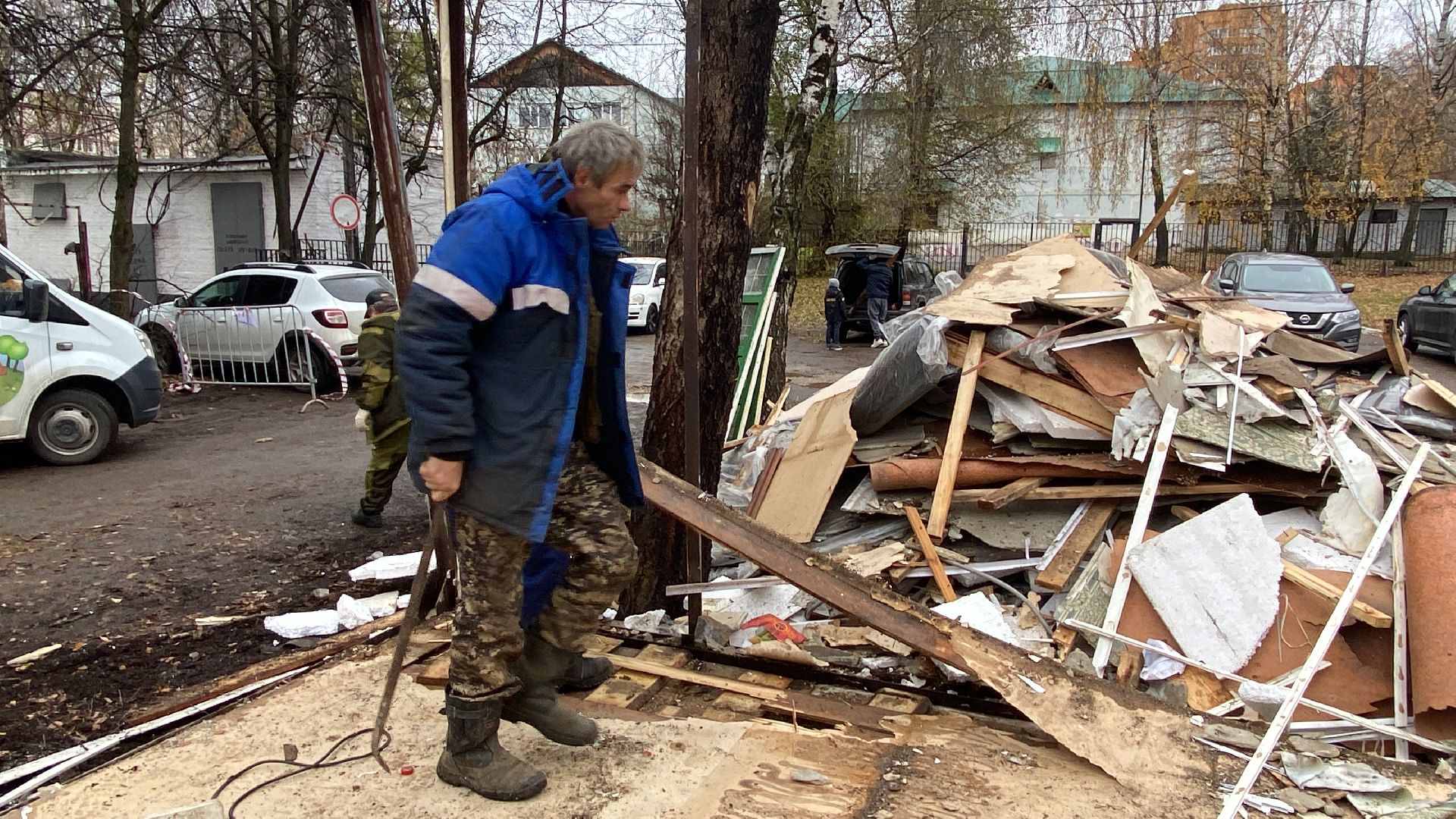 Демонтаж, Магазин, Истра, снос здания, вертикалки,