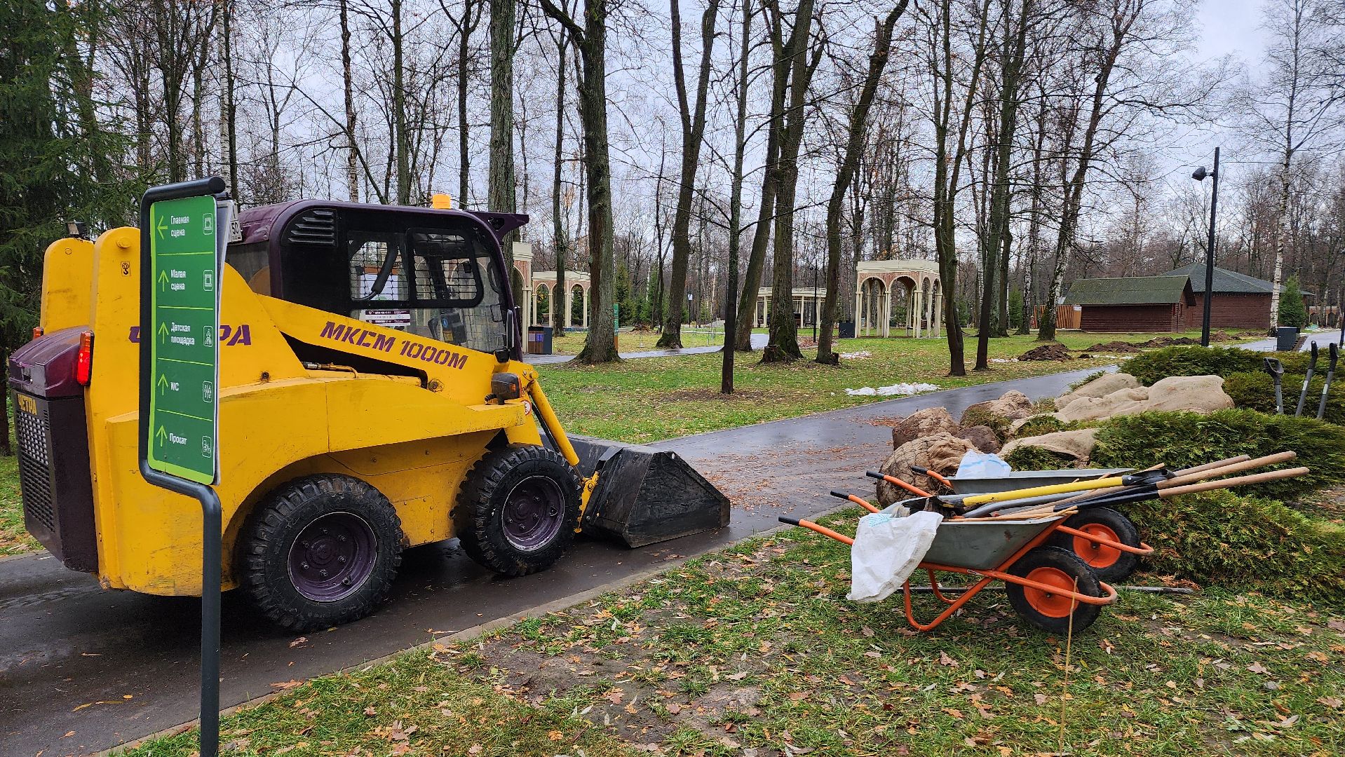 ступино, парк имени островского, озеленение парков, вертикалки,