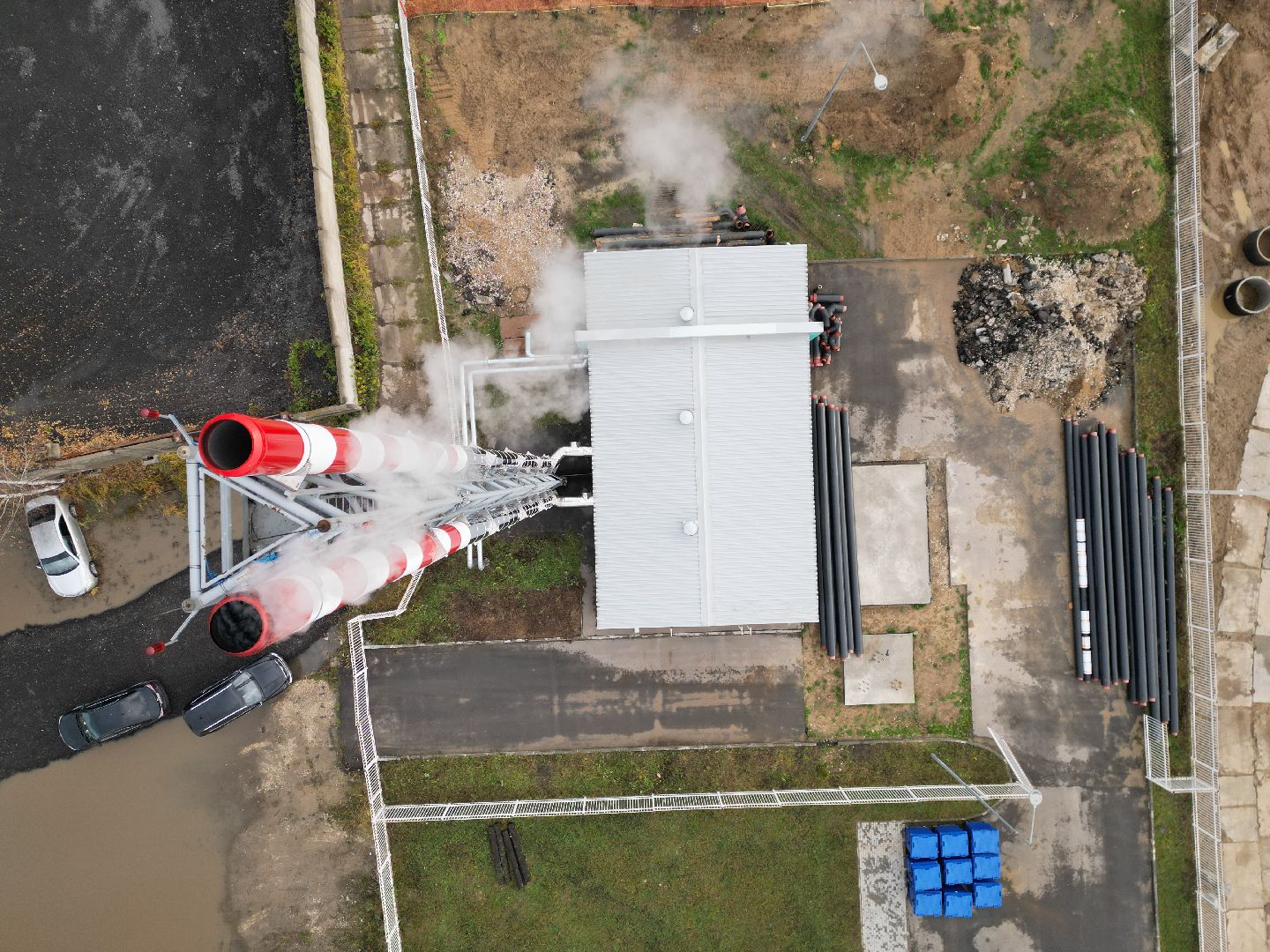 котельная, видео с коптера, ногинск, строительство,