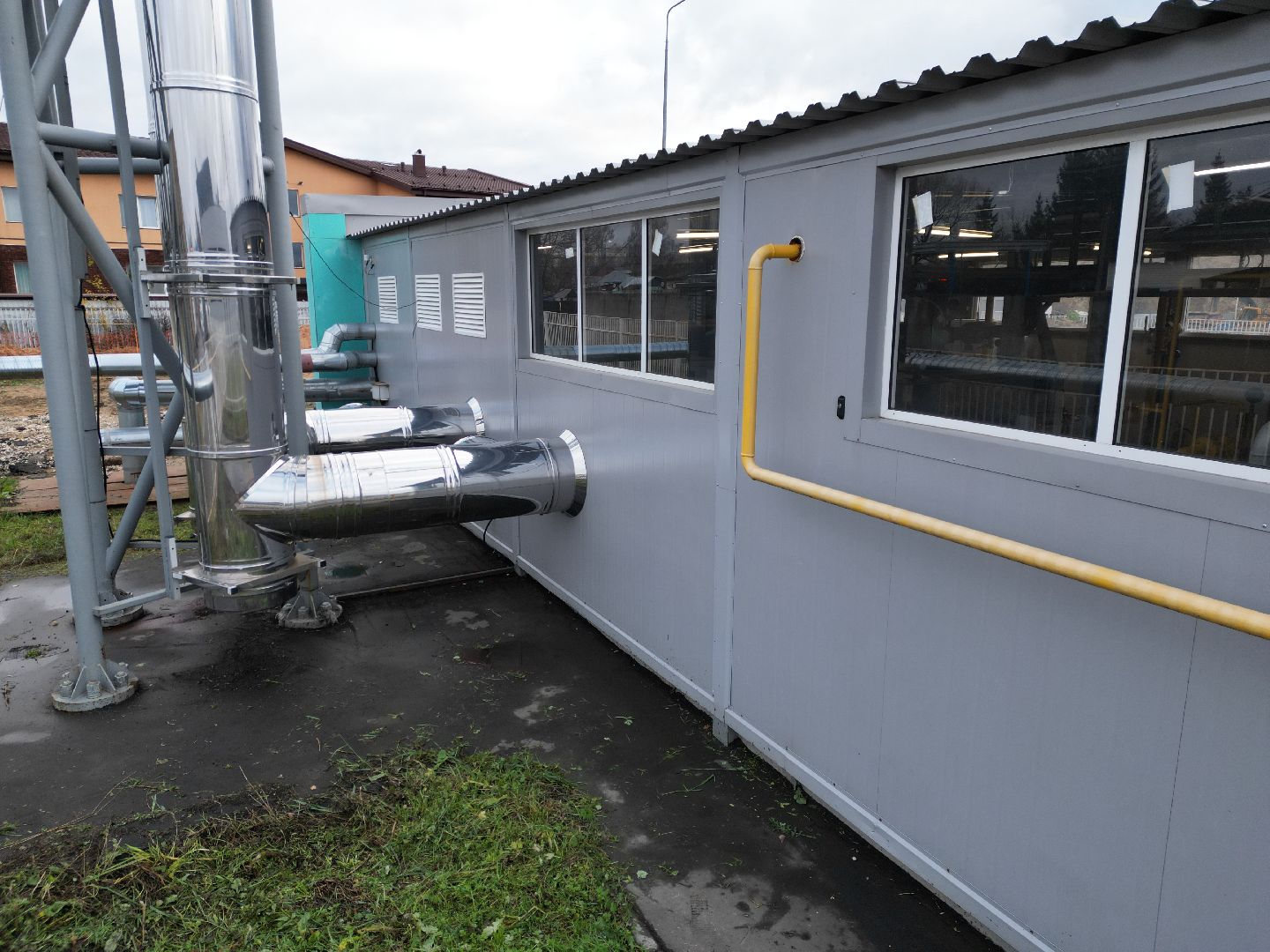 котельная, видео с коптера, ногинск, строительство,