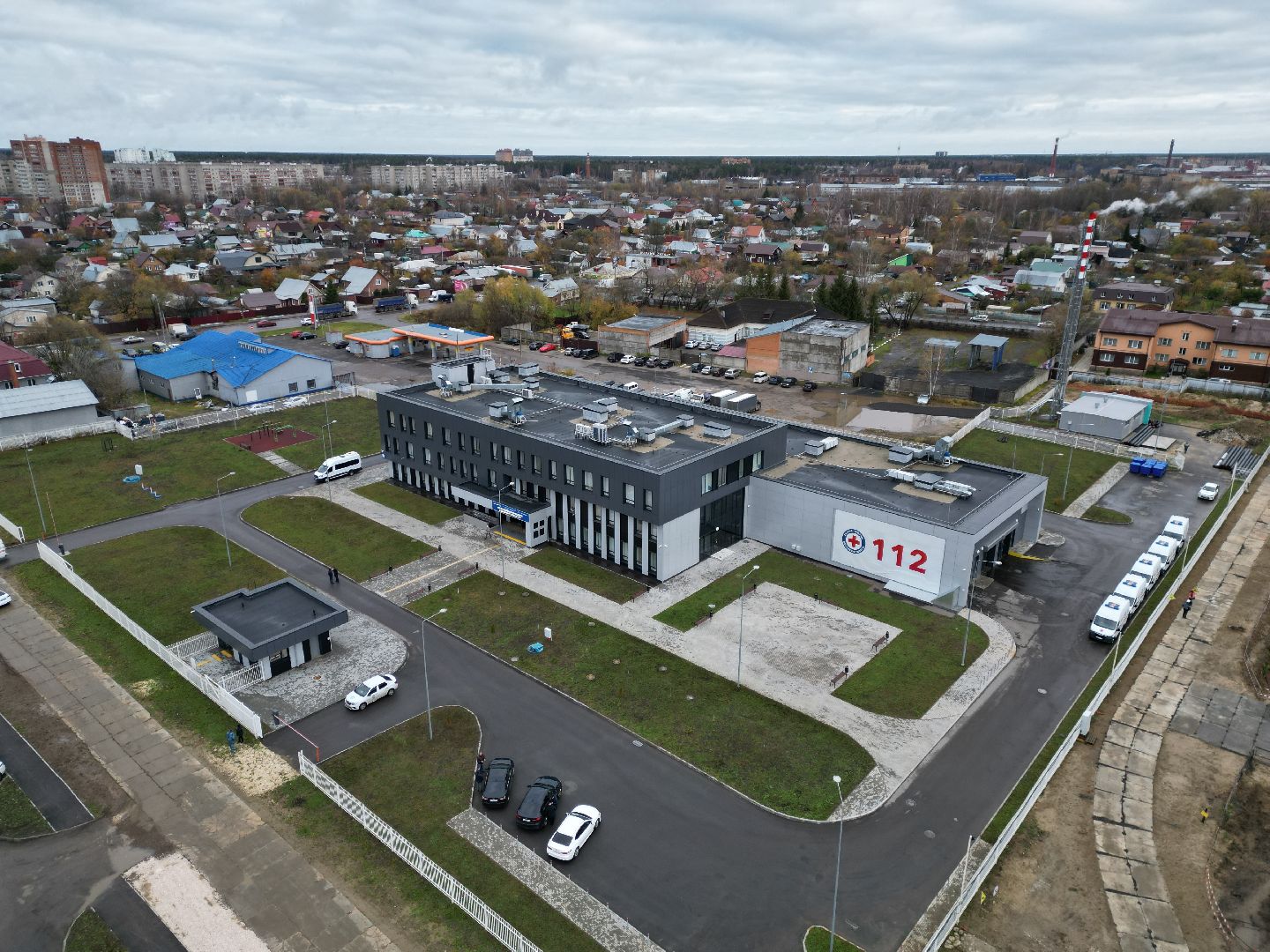 видео с коптера, ногинск, строительство, поликлиника,