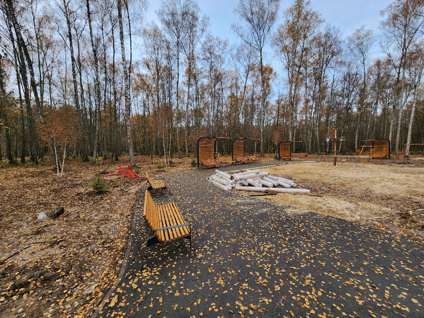 Чехов, микрорайон Губернский, лесопарк, лесопарковая зона отдыха, строительство, благоустройство, детские площадки, спортивные площадки, зоны отдыха, региональная программа Парки в лесу, вертикалки,