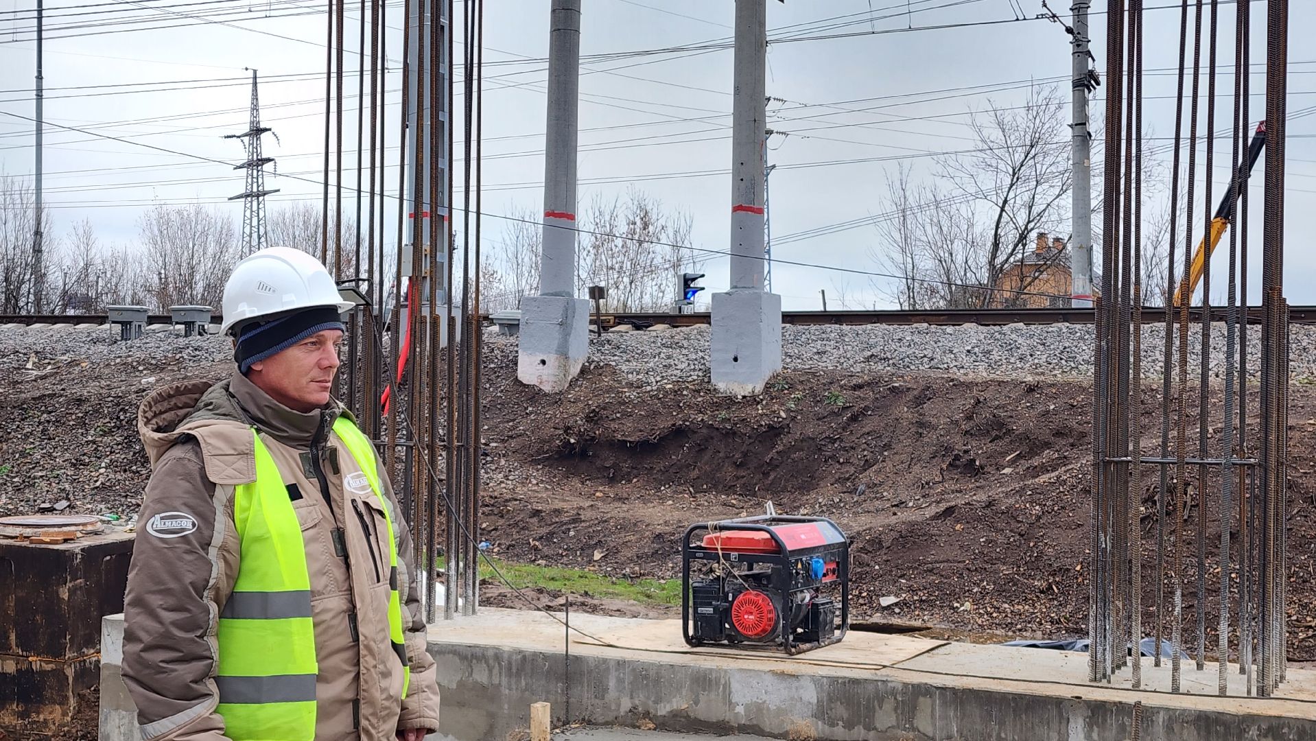 наземный переход, Строительство, Лобня, вертикалки,