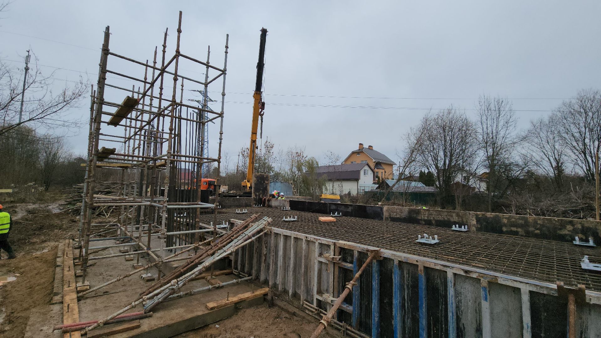наземный переход, Строительство, Лобня, вертикалки,