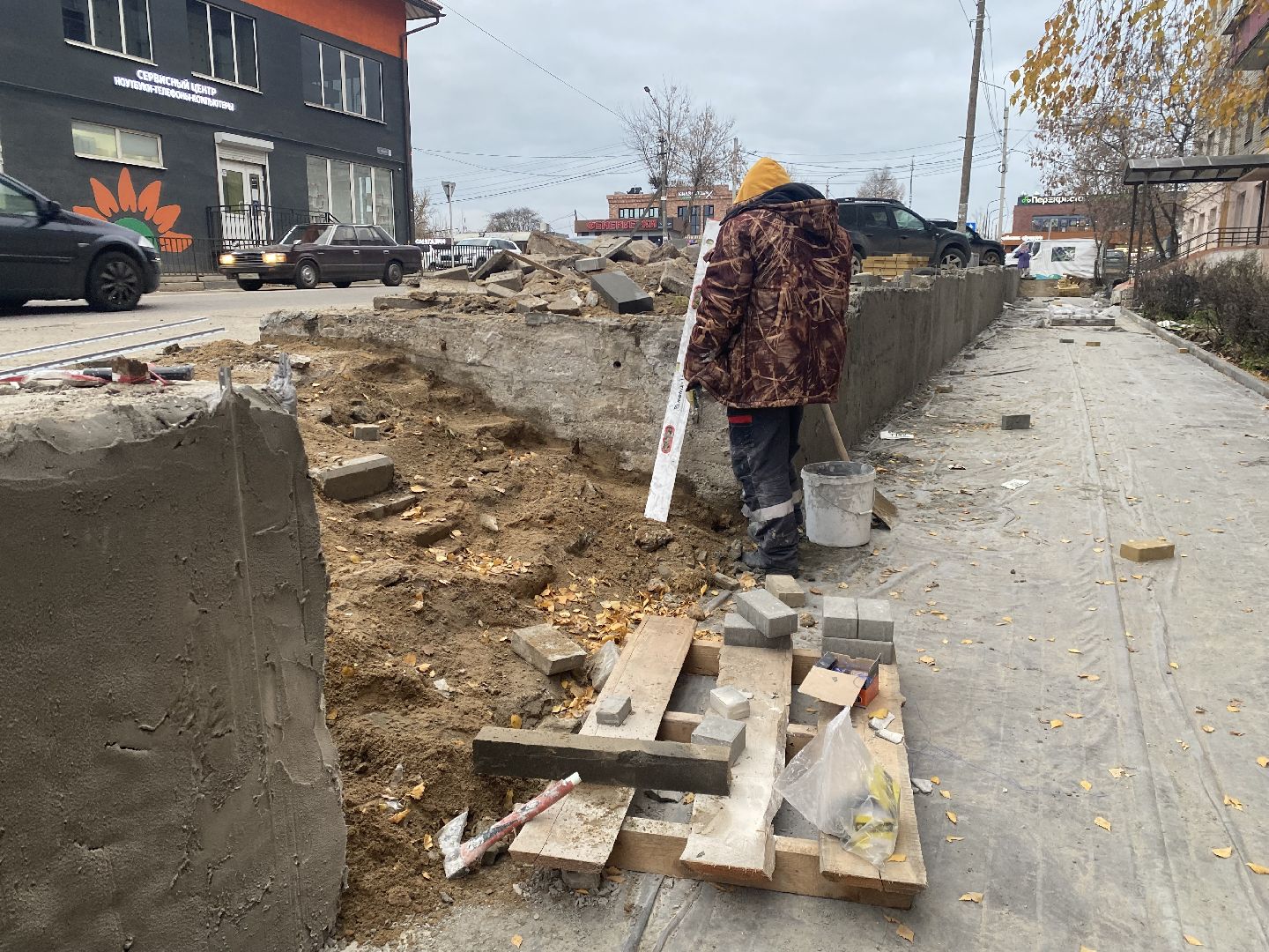 Тротуар, Ремонт, Поликлиника, Истра,