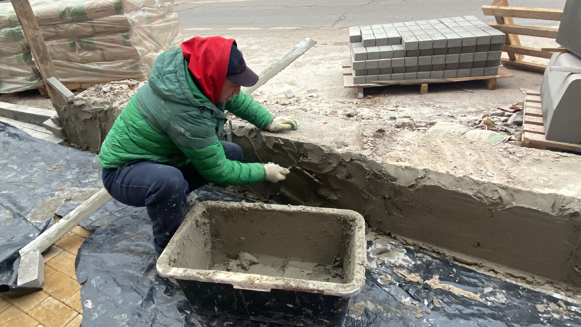 Тротуар, Ремонт, Поликлиника, Истра,