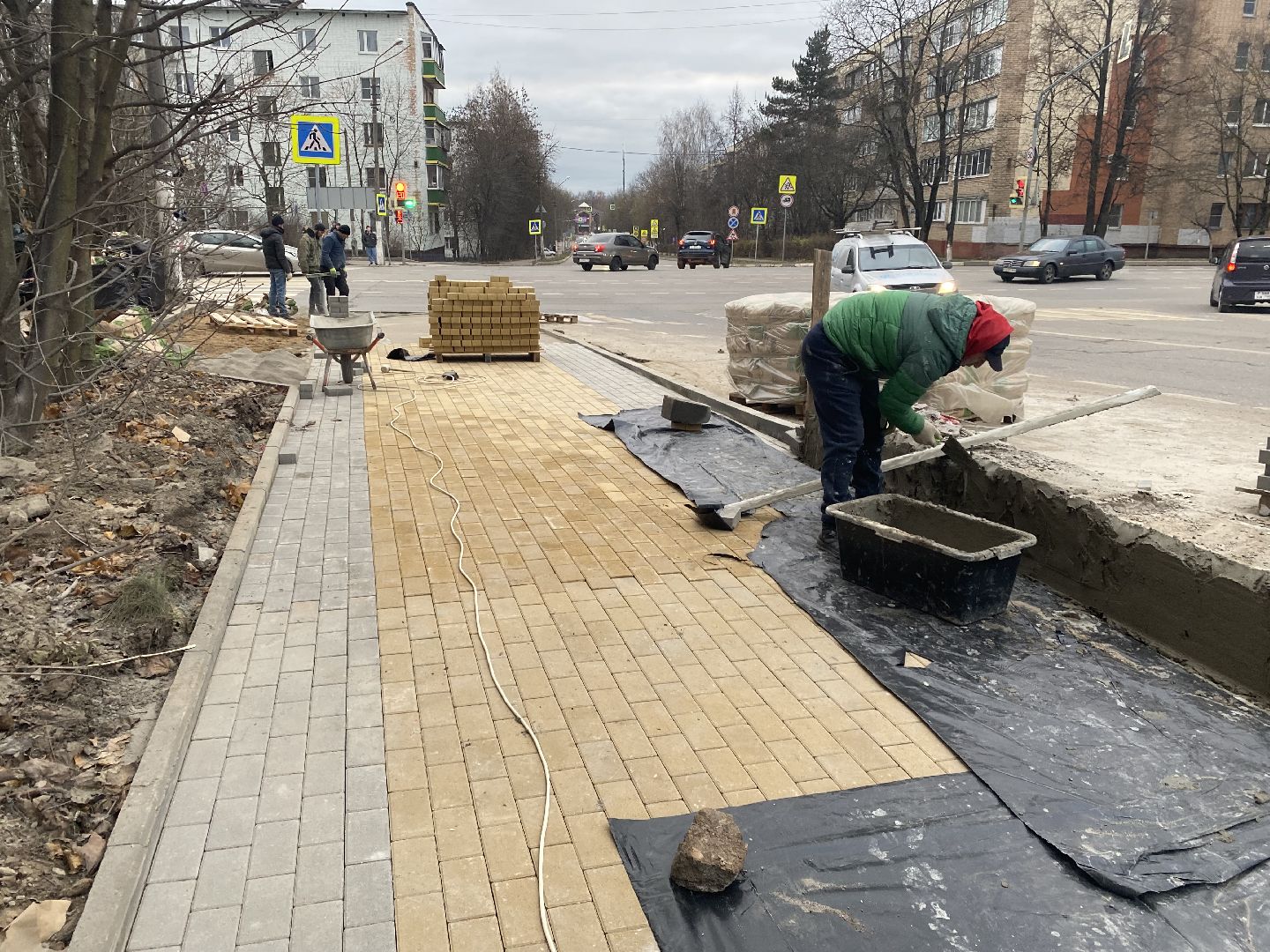 Тротуар, Ремонт, Поликлиника, Истра,