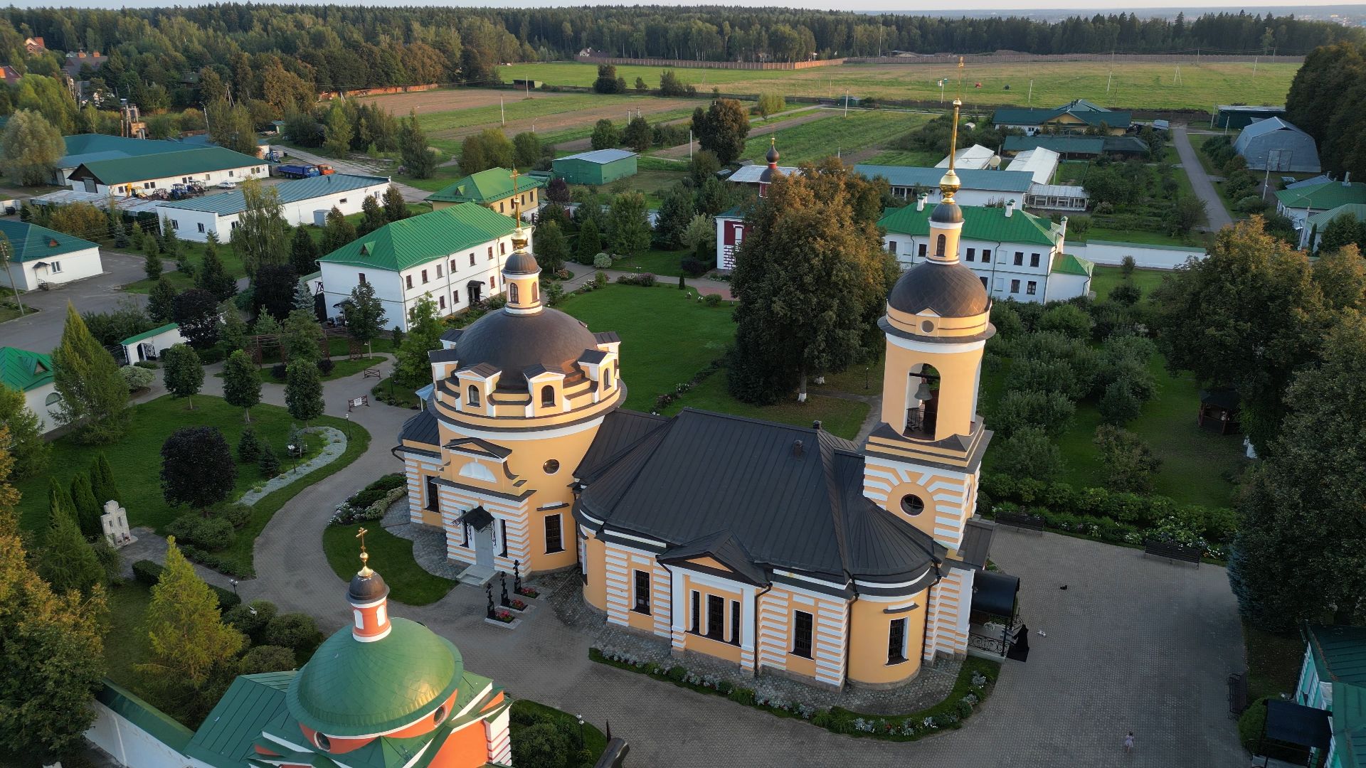 видео с коптера, истра, монастырь, религия, архитектура,