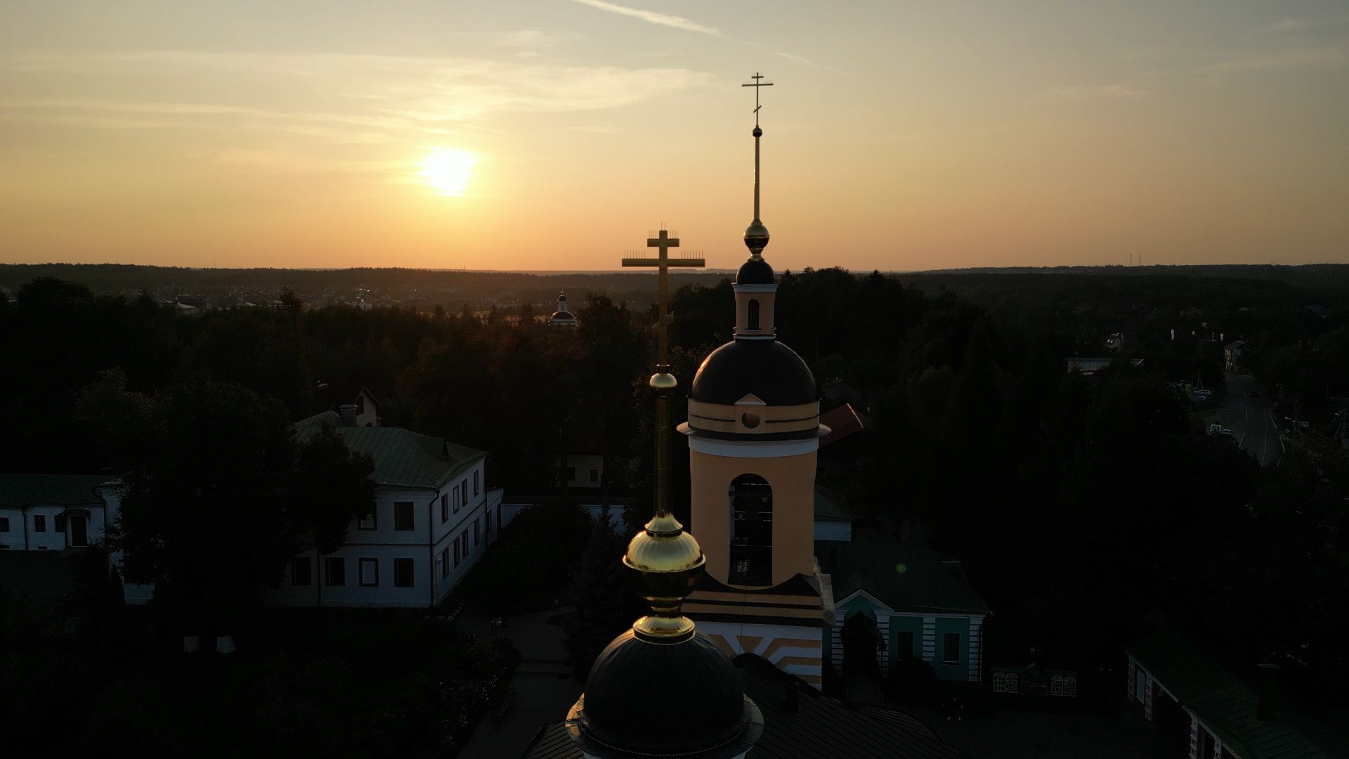 видео с коптера, истра, монастырь, религия, архитектура,