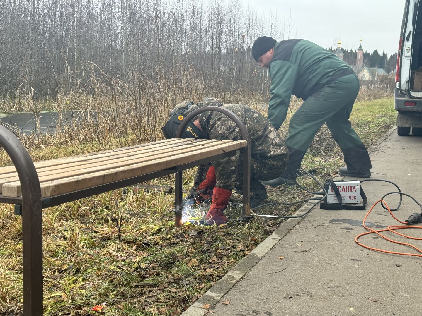 шаховская, установка лавочки, новая лавка, скамейки, вертикалки, добродел,
