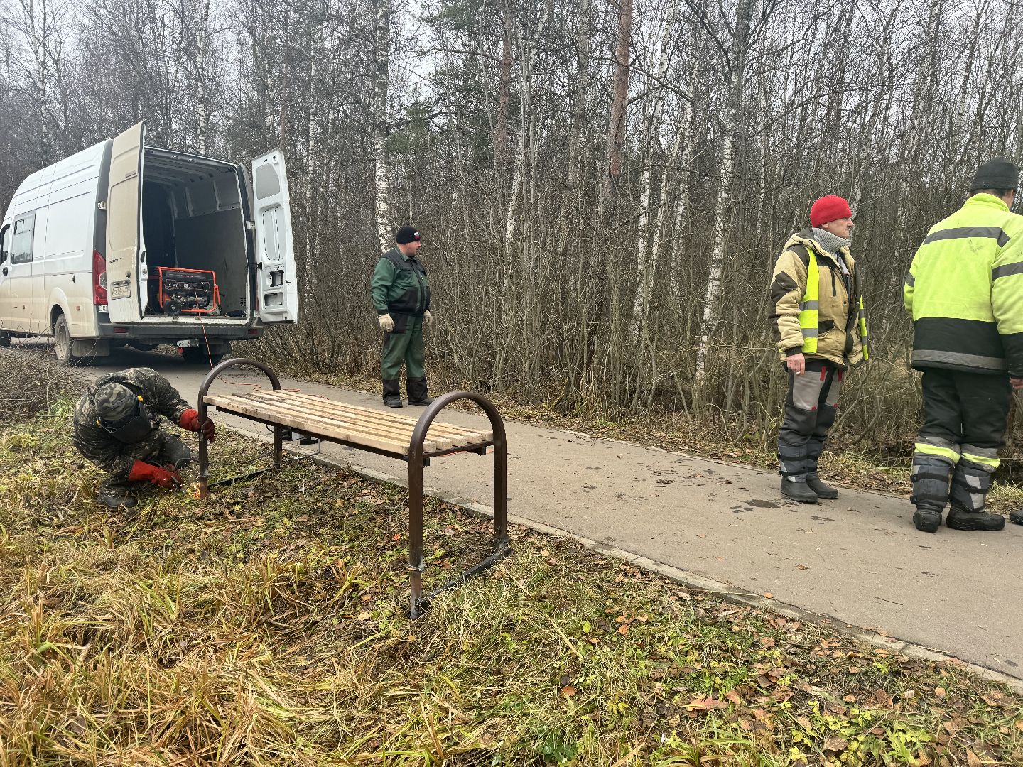 шаховская, установка лавочки, новая лавка, скамейки, вертикалки, добродел,