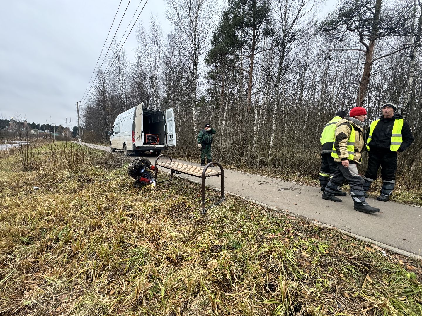 шаховская, установка лавочки, новая лавка, скамейки, вертикалки, добродел,