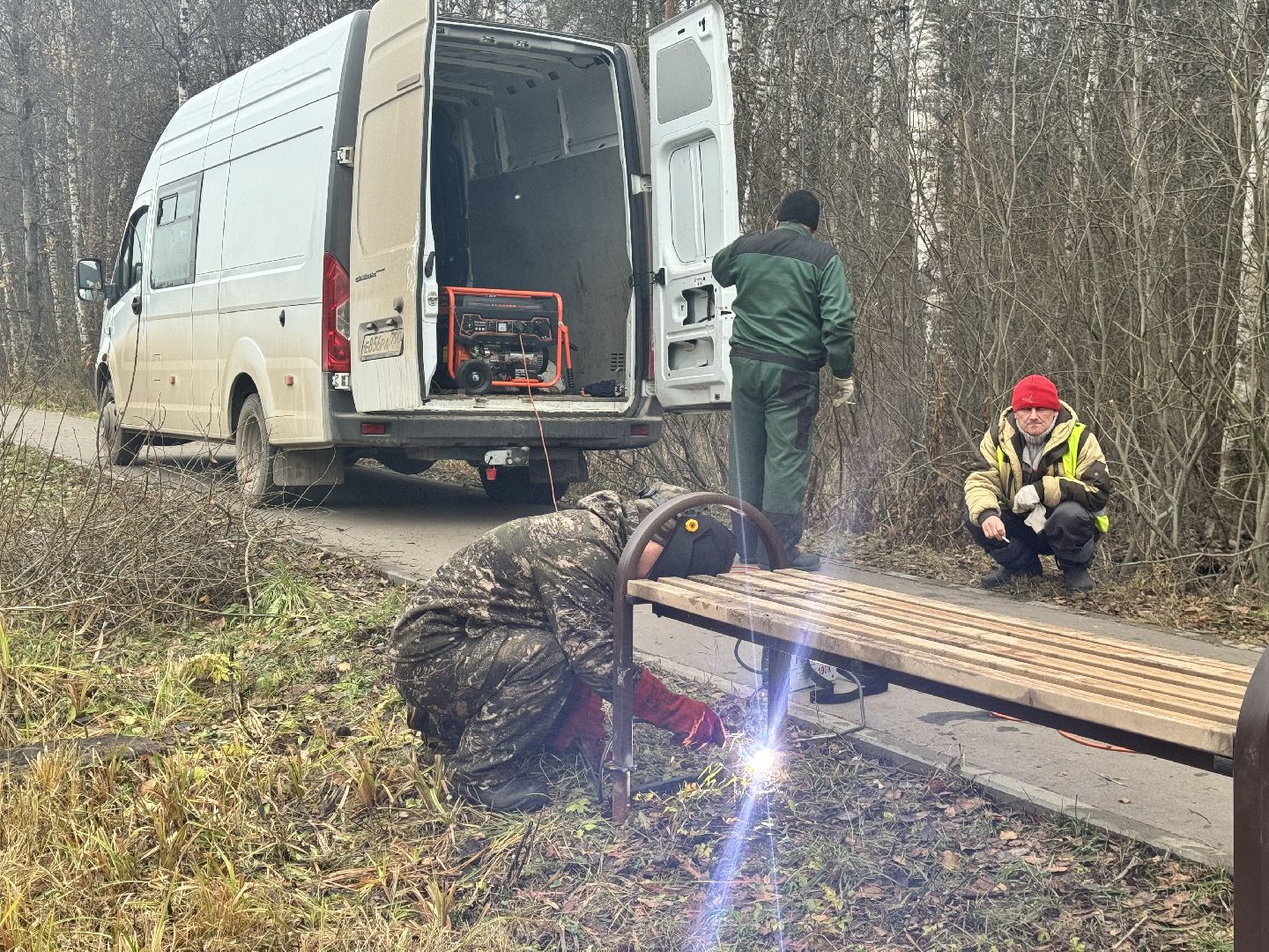 шаховская, установка лавочки, новая лавка, скамейки, вертикалки, добродел,
