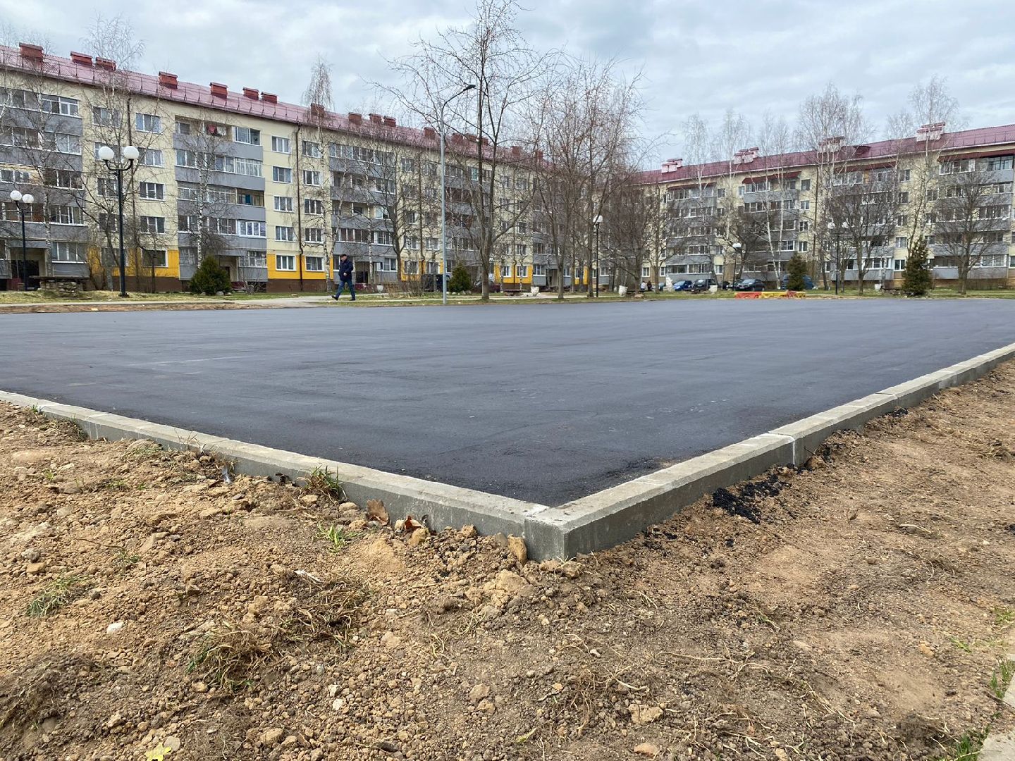 Шаховская, детская площадка, строительство