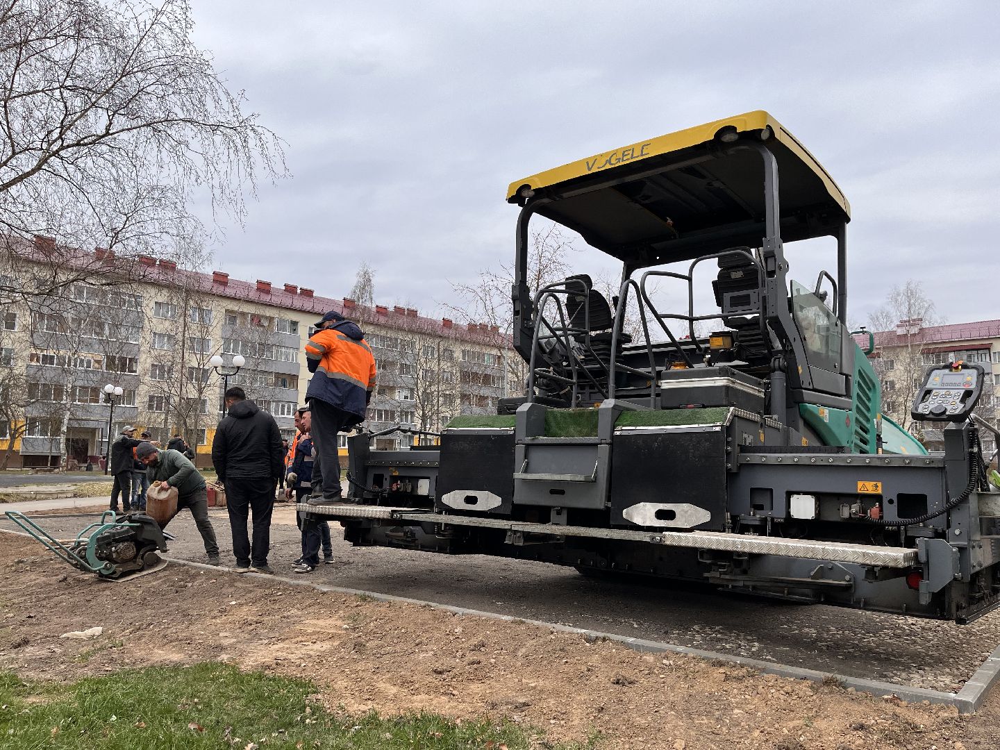 Шаховская, детская площадка, строительство