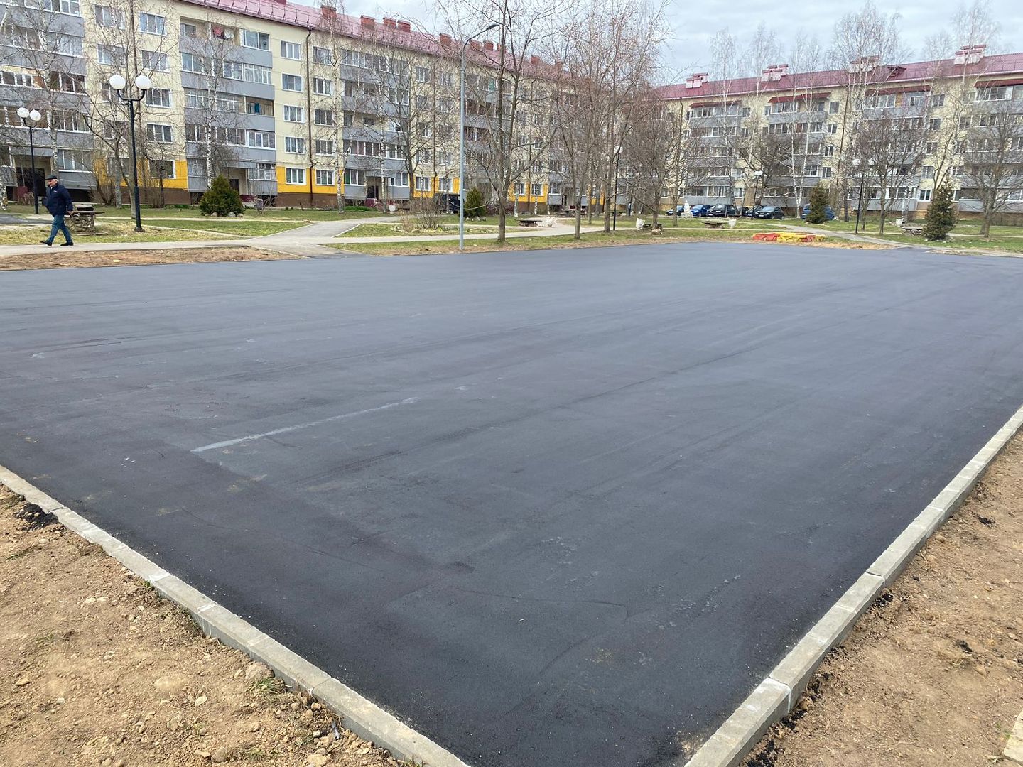 Шаховская, детская площадка, строительство