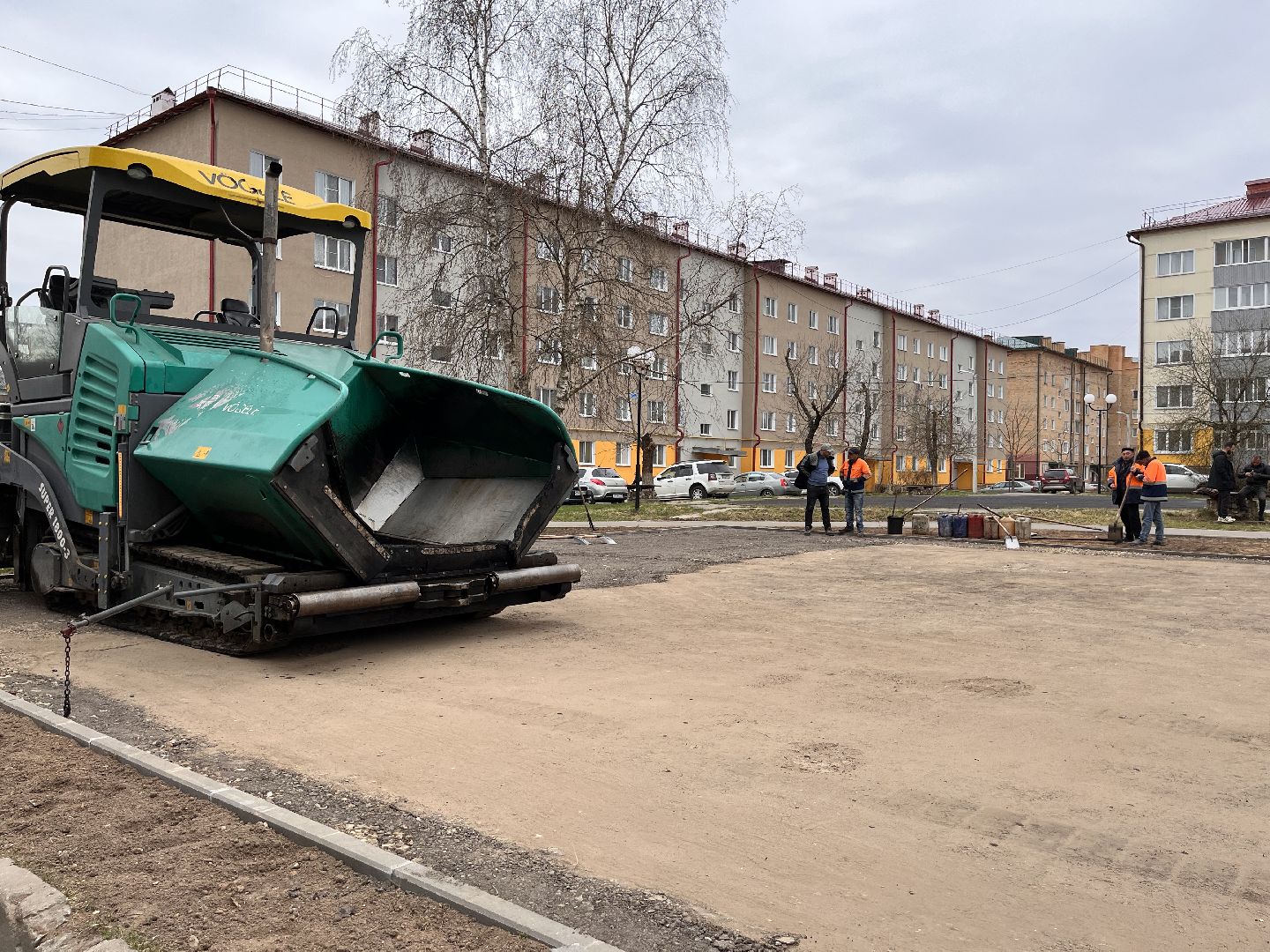 Шаховская, детская площадка, строительство