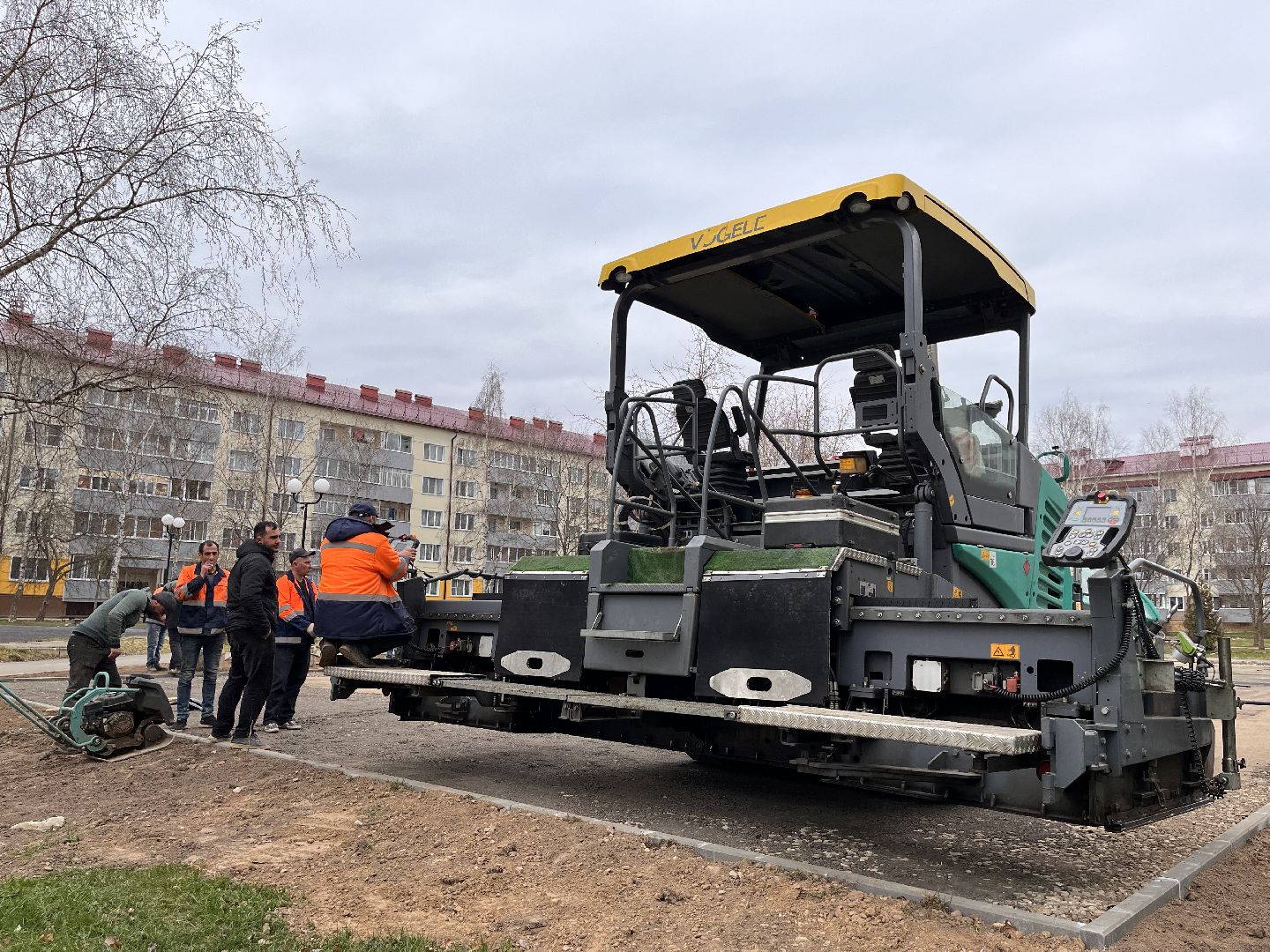 Шаховская, детская площадка, строительство