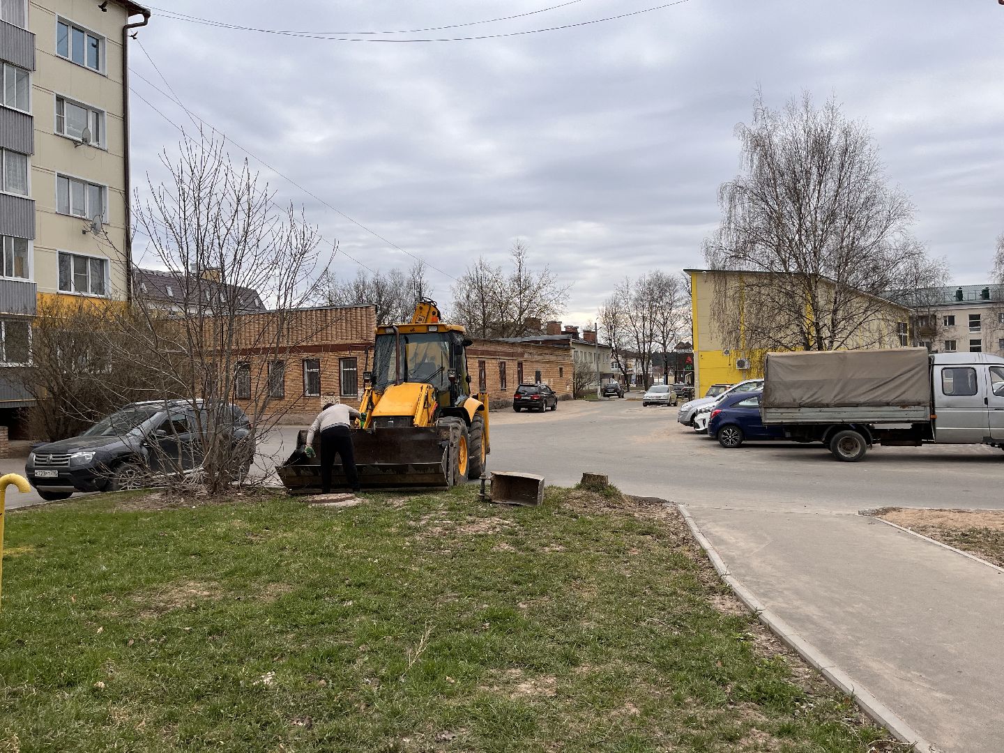 Шаховская, детская площадка, строительство