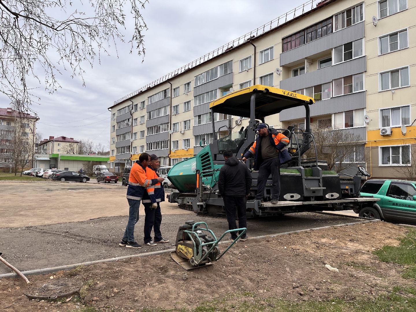 Шаховская, детская площадка, строительство