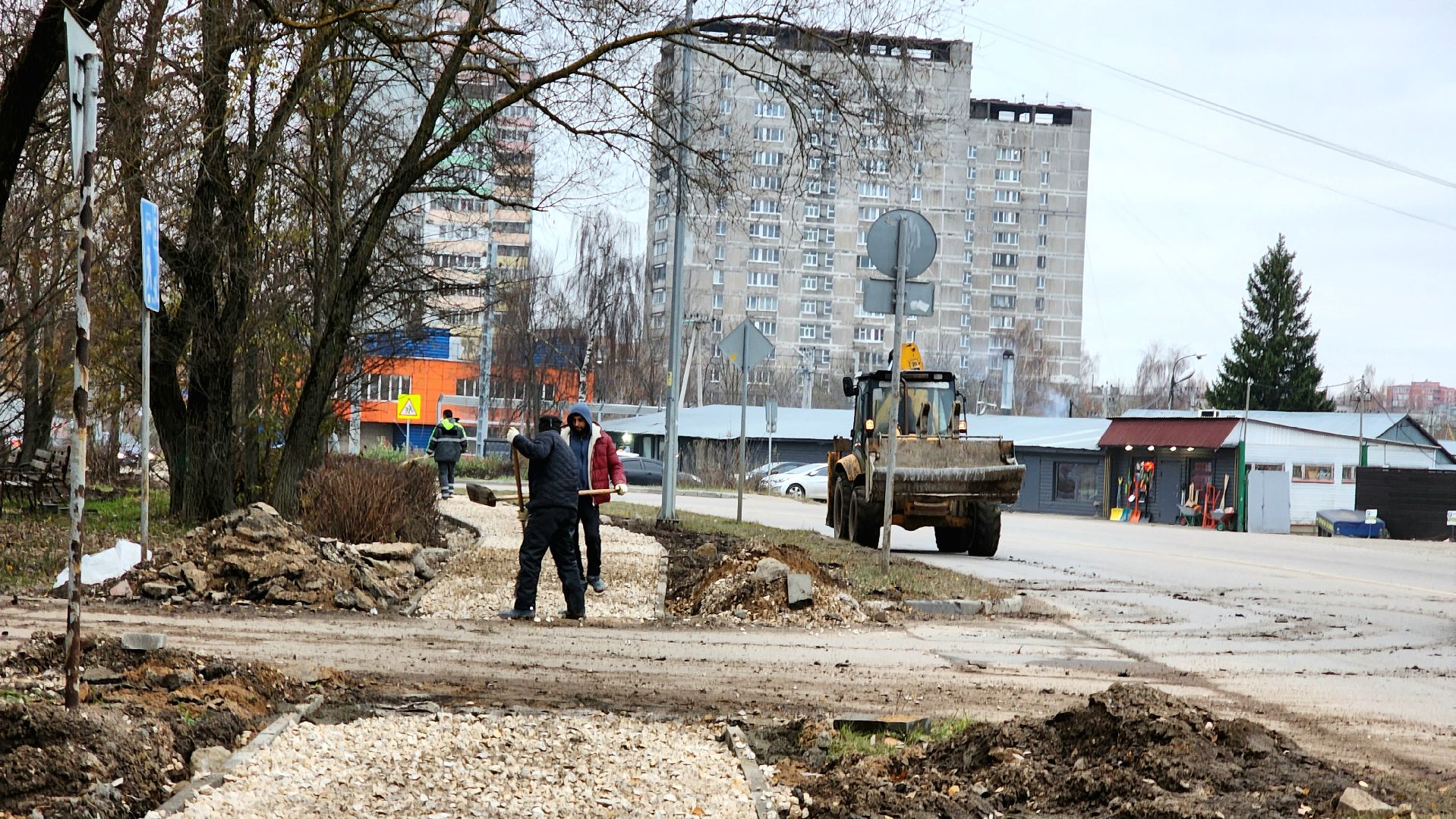 асфальтирование, пешеходная зона, Лобня, вертикалки,
