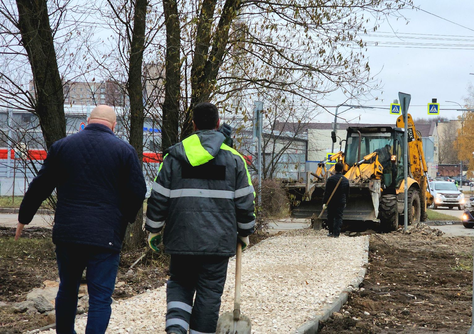 асфальтирование, пешеходная зона, Лобня, вертикалки,