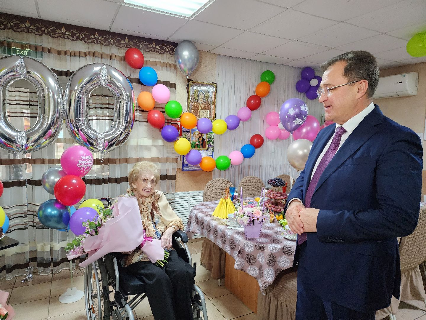 ногинск, жители, общество, пансионат, 100 лет, день рождения, юбилей, великая отечественная война, ветеран, пенсионер,