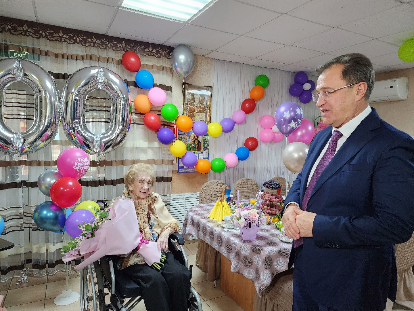 ногинск, жители, общество, пансионат, 100 лет, день рождения, юбилей, великая отечественная война, ветеран, пенсионер,