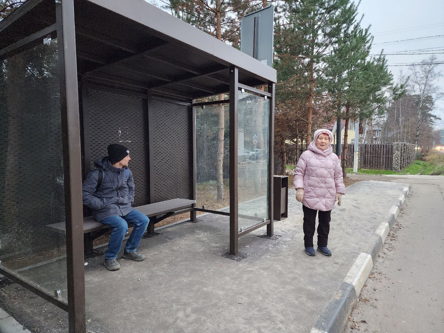 раменское, дороги, новый остановочный павильон, поселок ильинский, улица островского,