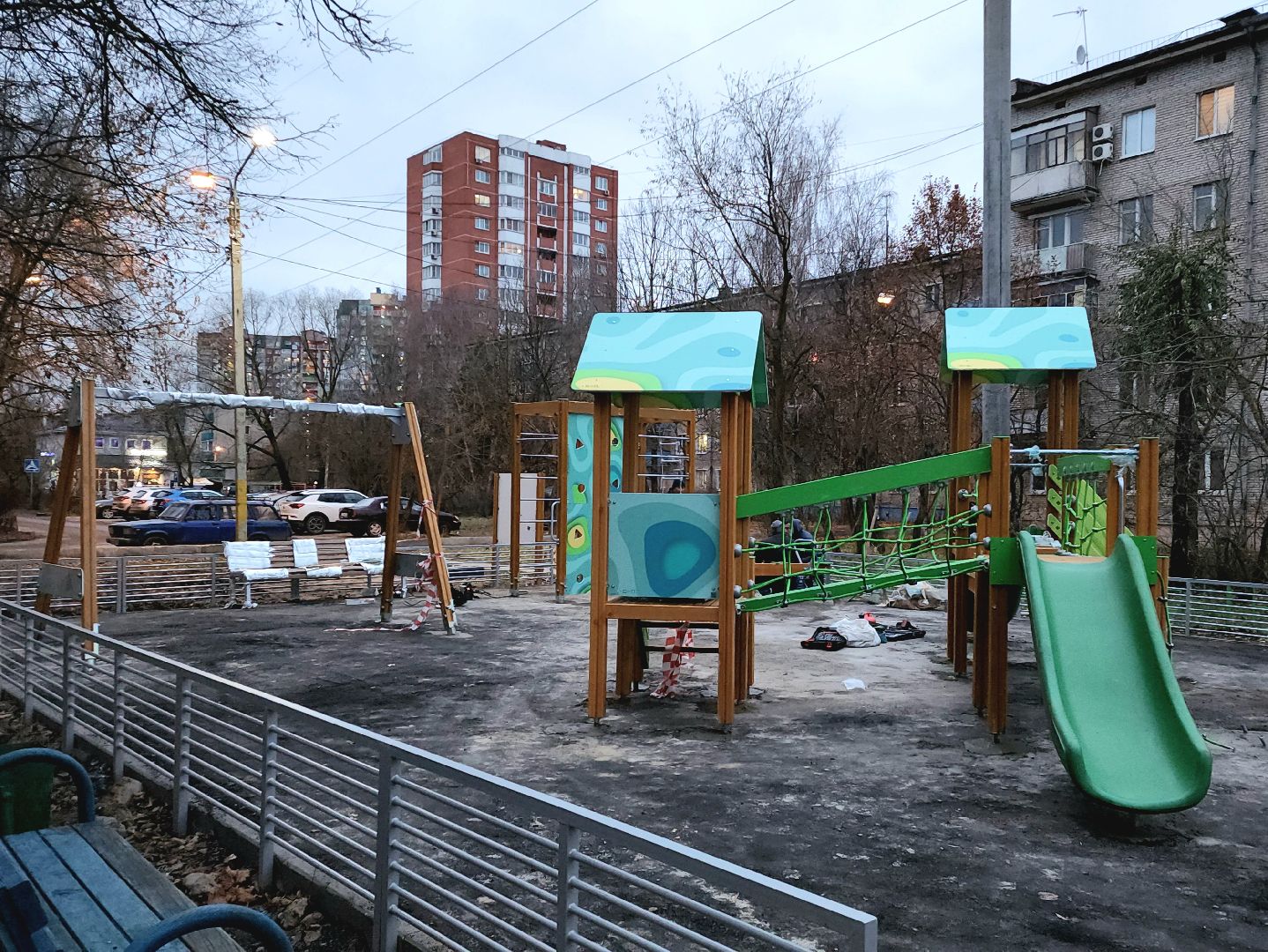 установка детской площадки, Благоустройство, Лобня, вертикалки,