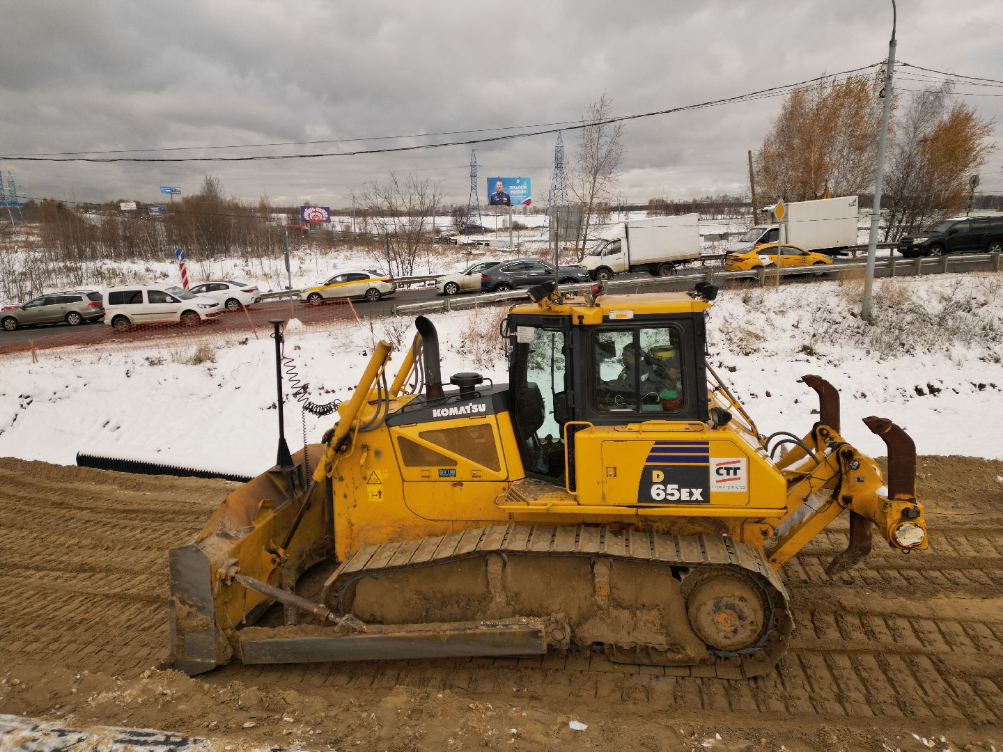 видео с коптера, дороги, строительство,