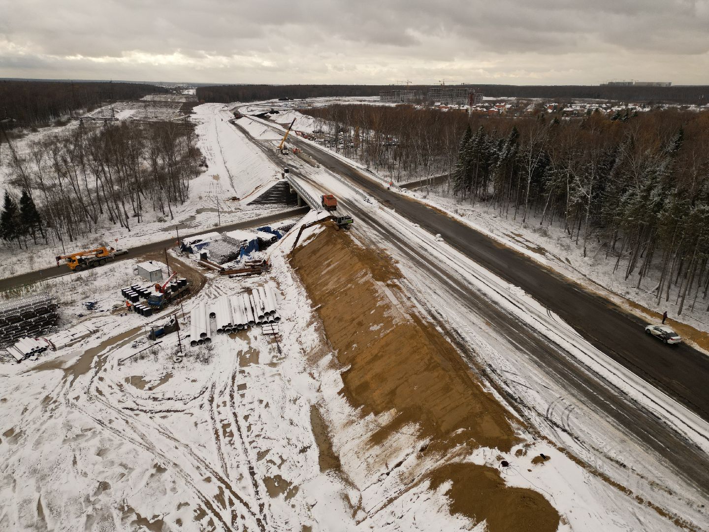 видео с коптера, дороги, строительство, юла,