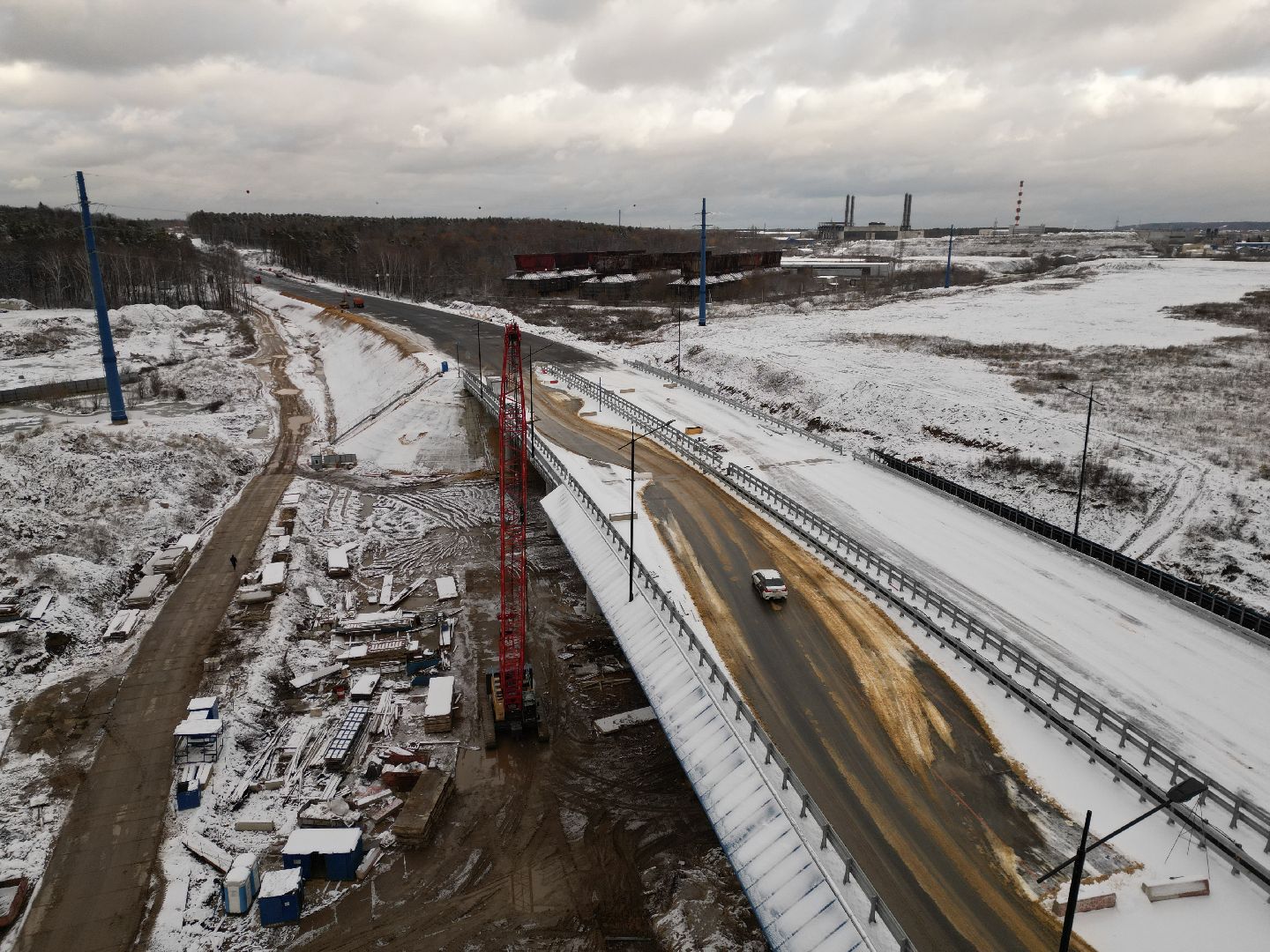 видео с коптера, дороги, строительство, юла,