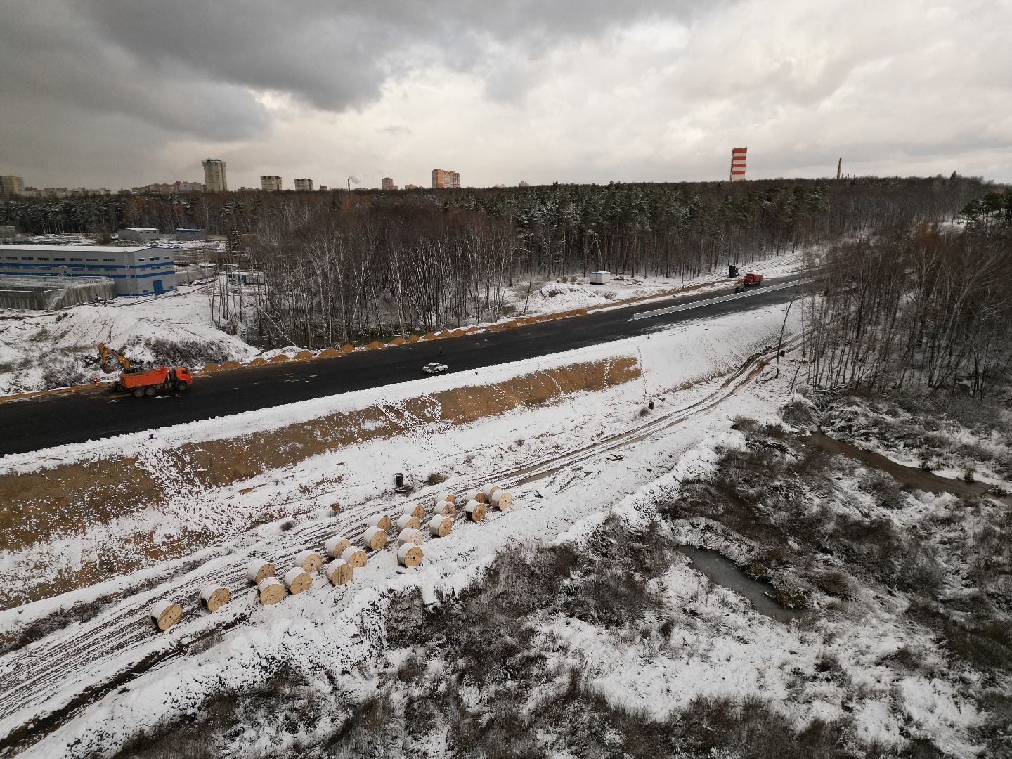 видео с коптера, дороги, строительство, юла,