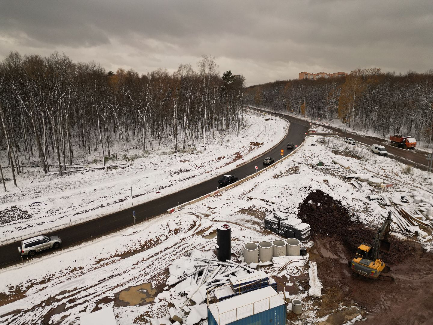 видео с коптера, дороги, строительство, юла,