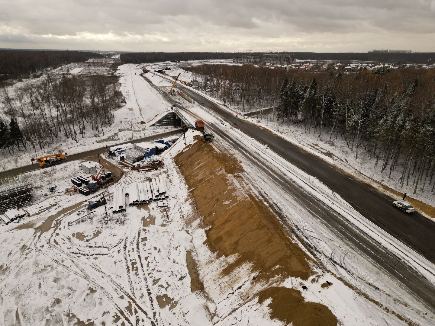видео с коптера, дороги, строительство, юла,