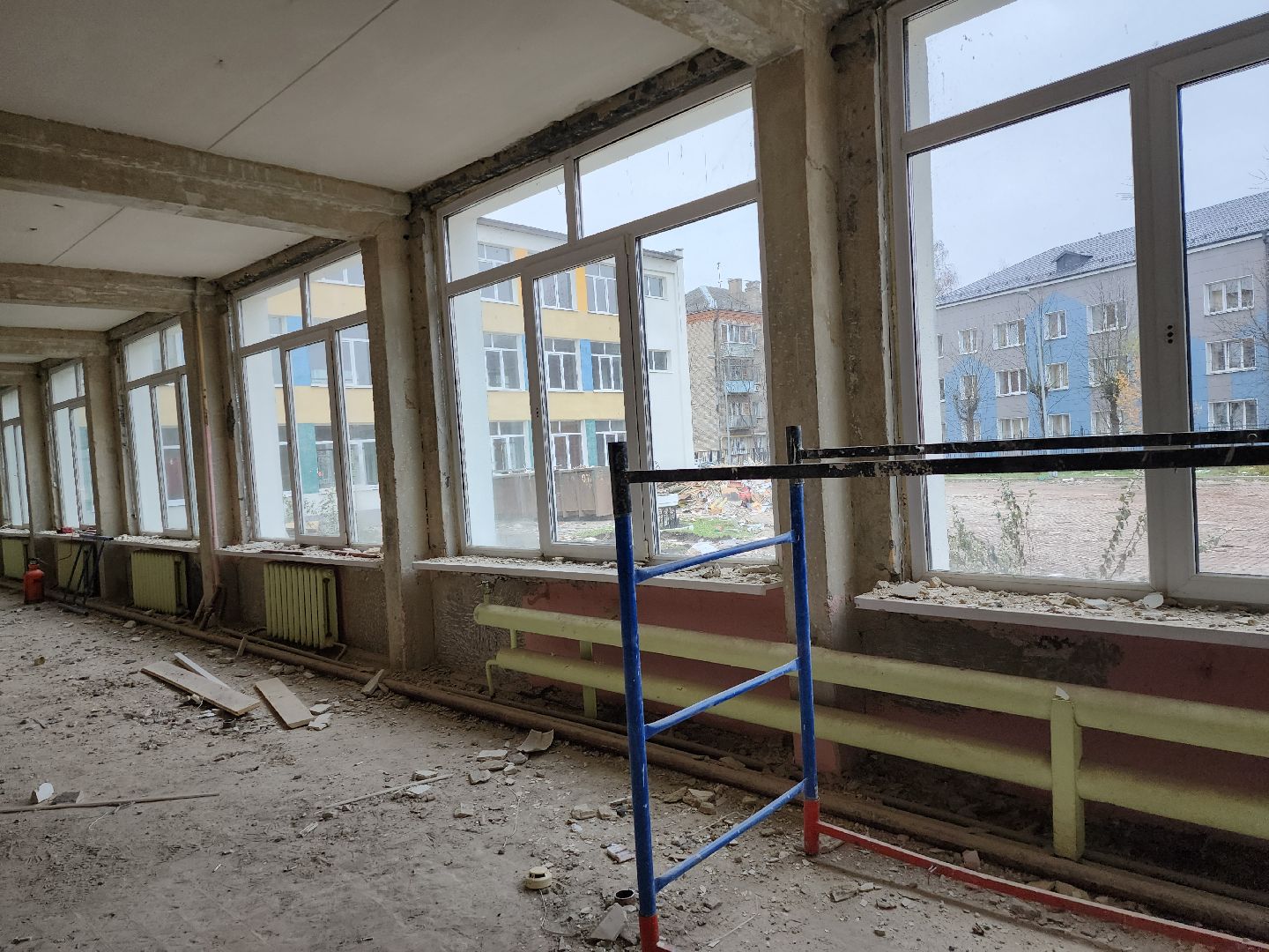 серпухов, подмосковье, капремонт школы, президентская программа, школа 9, вертикалки,