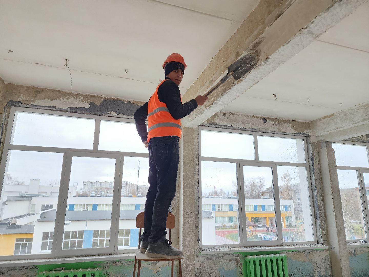 серпухов, подмосковье, капремонт школы, президентская программа, школа 9, вертикалки,