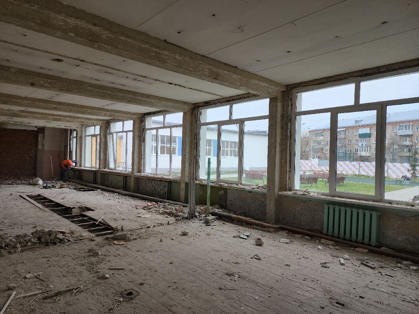 серпухов, подмосковье, капремонт школы, президентская программа, школа 9, вертикалки,