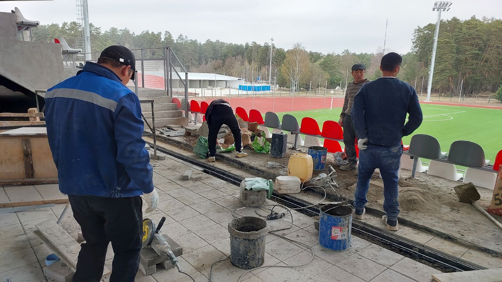 строительство, стадион спартак, серпухов, реконструкция, ложа для прессы, спорт,