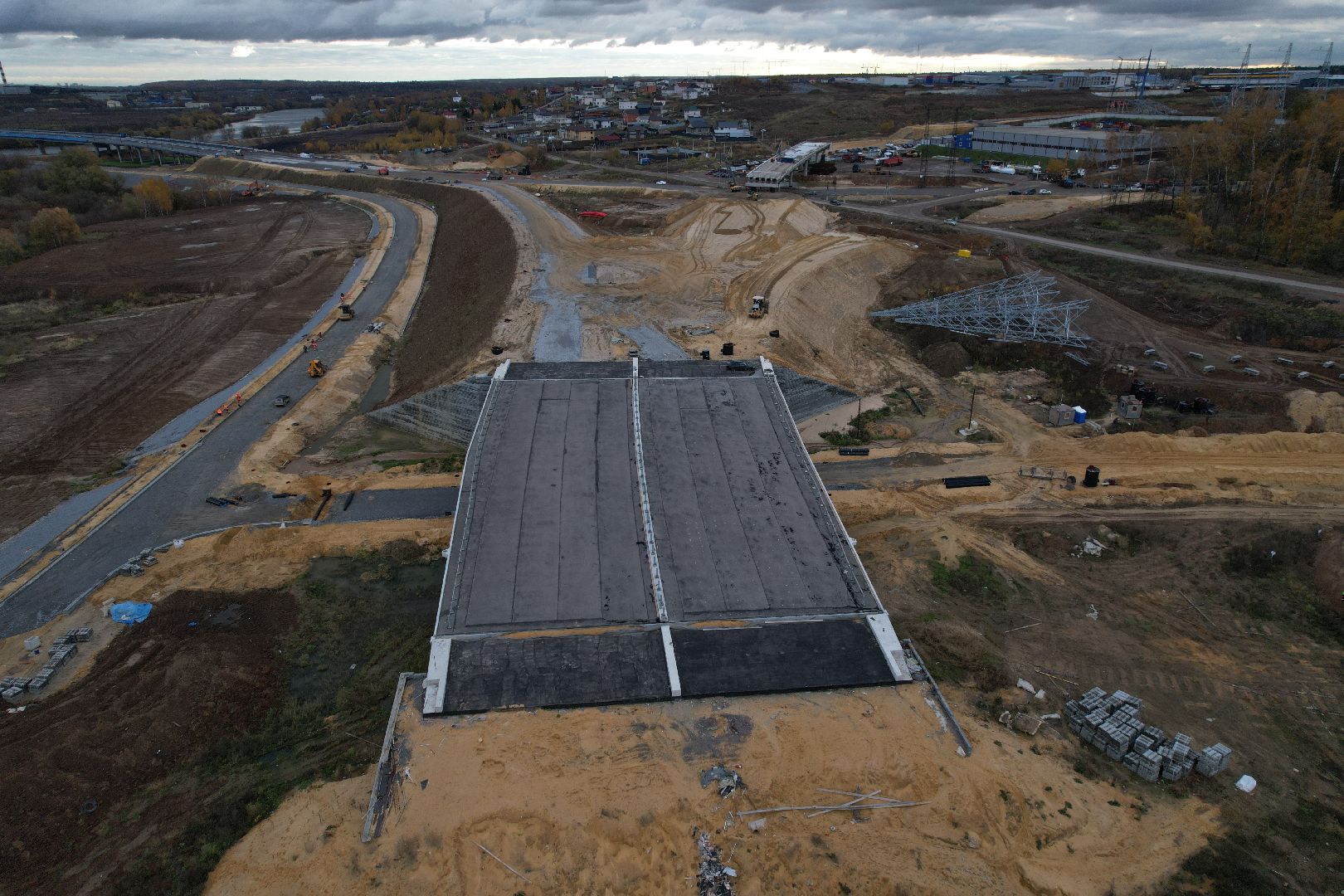 видео с коптера, юла, строительство, дороги,