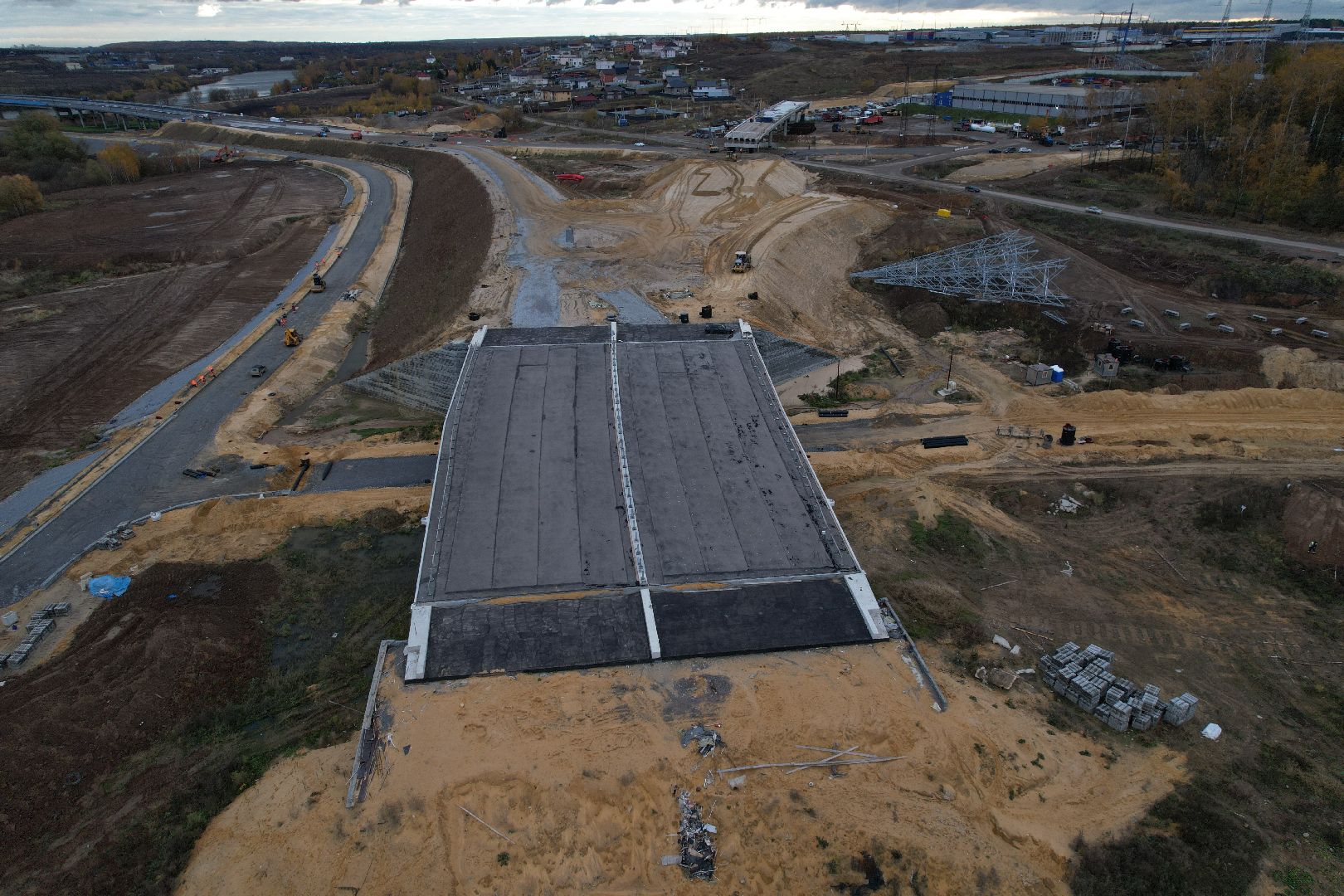 видео с коптера, юла, строительство, дороги,