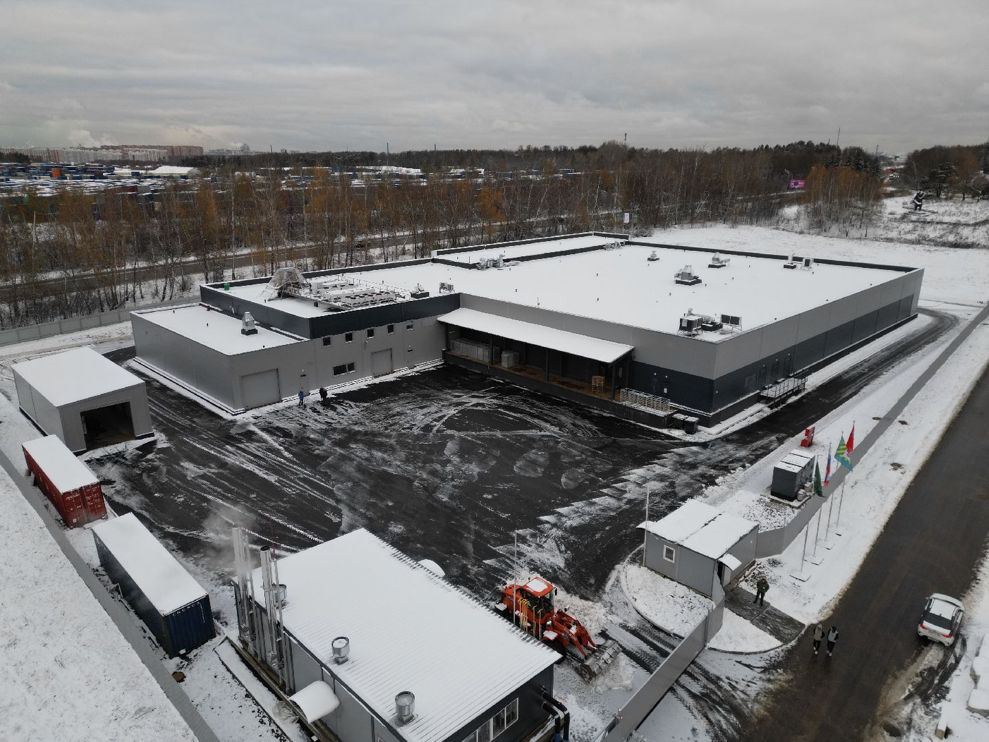 видео с коптера, завод, экономика, строительство,