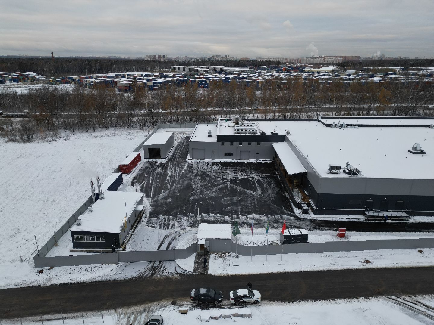 видео с коптера, завод, экономика, строительство,