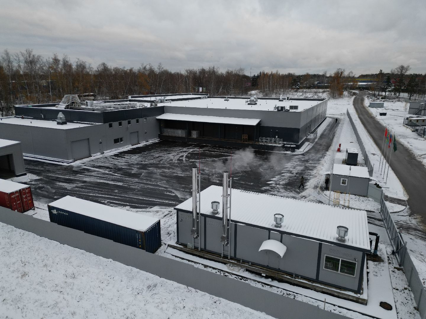 видео с коптера, завод, экономика, строительство,