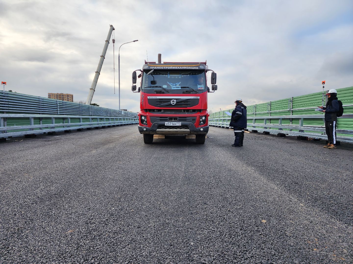 раменское, строительство, путепровод быково, испытания моста на прочность, вертикалка,