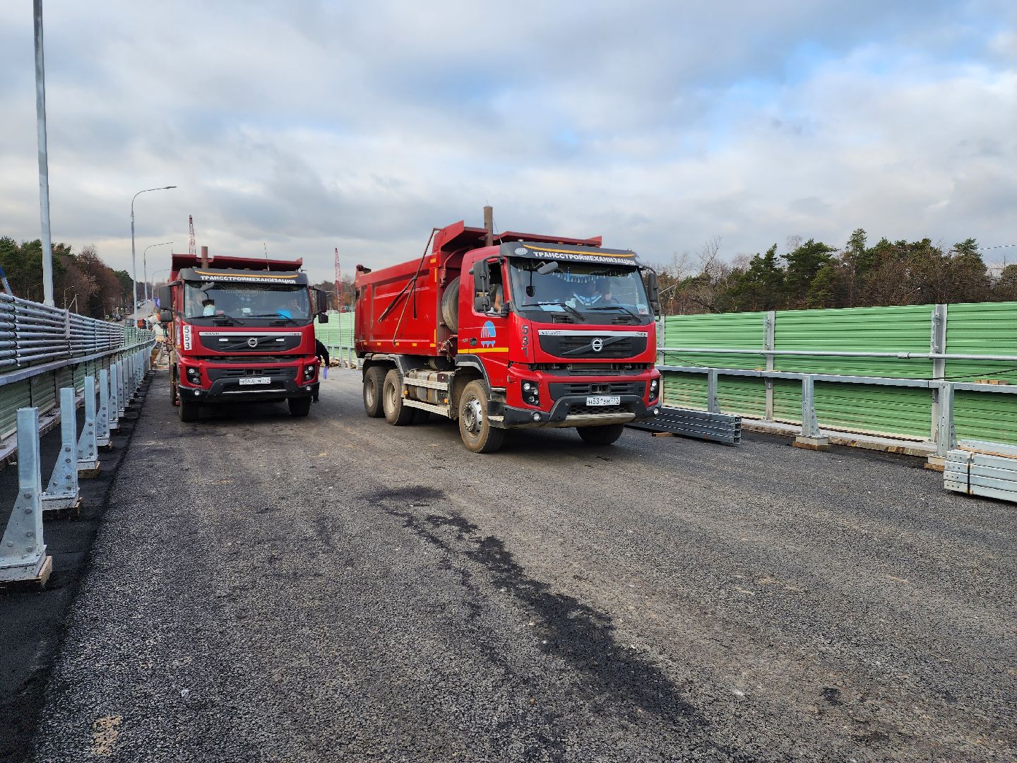 раменское, строительство, путепровод быково, испытания моста на прочность, вертикалка,