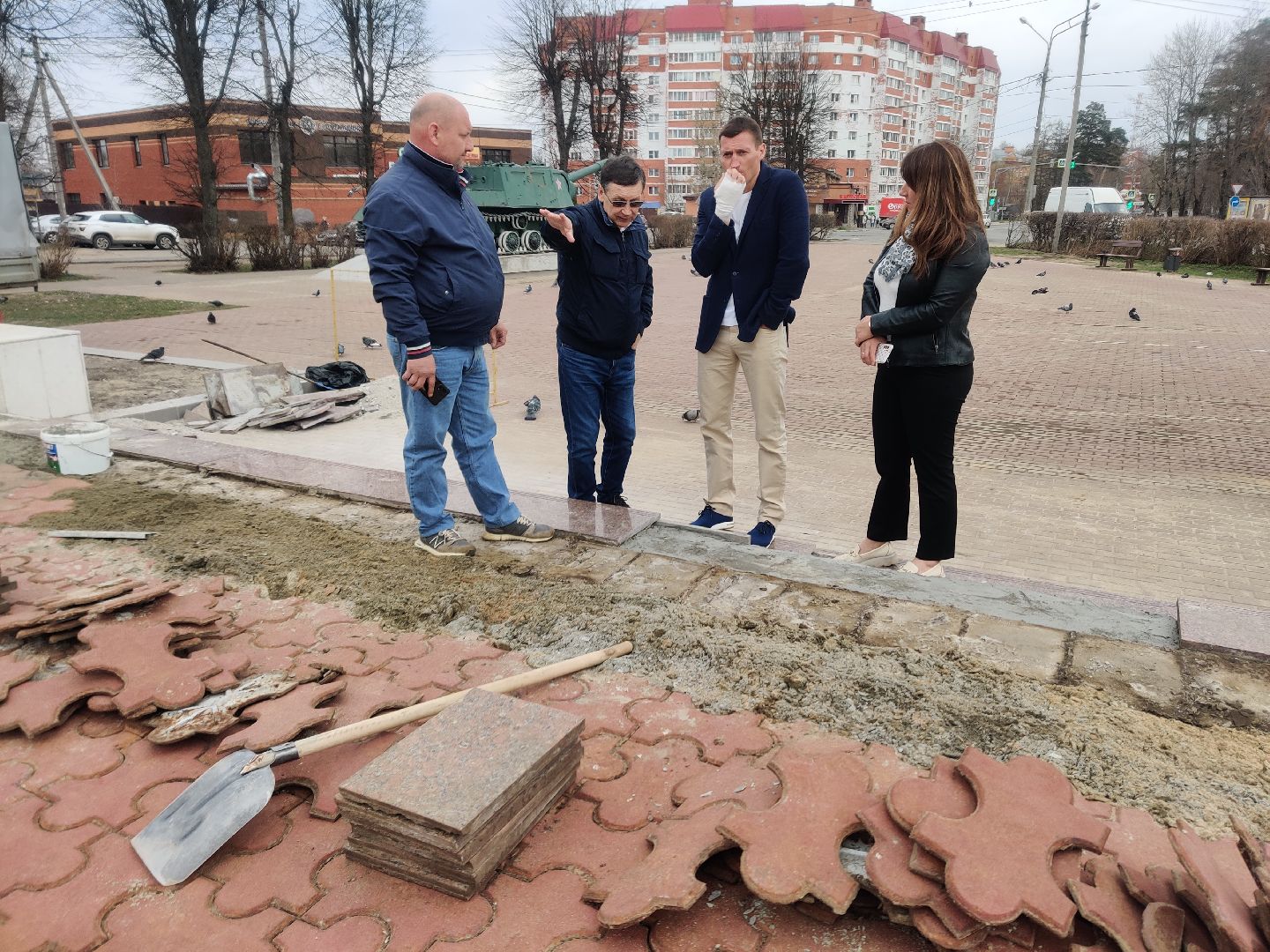 Красноармейск, Пушкинский, перемены, Площадь Победы, реставрация