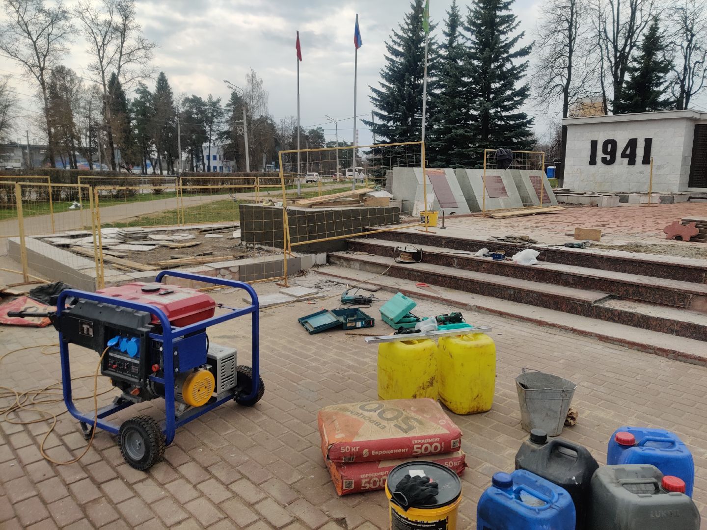 Красноармейск, Пушкинский, перемены, Площадь Победы, реставрация